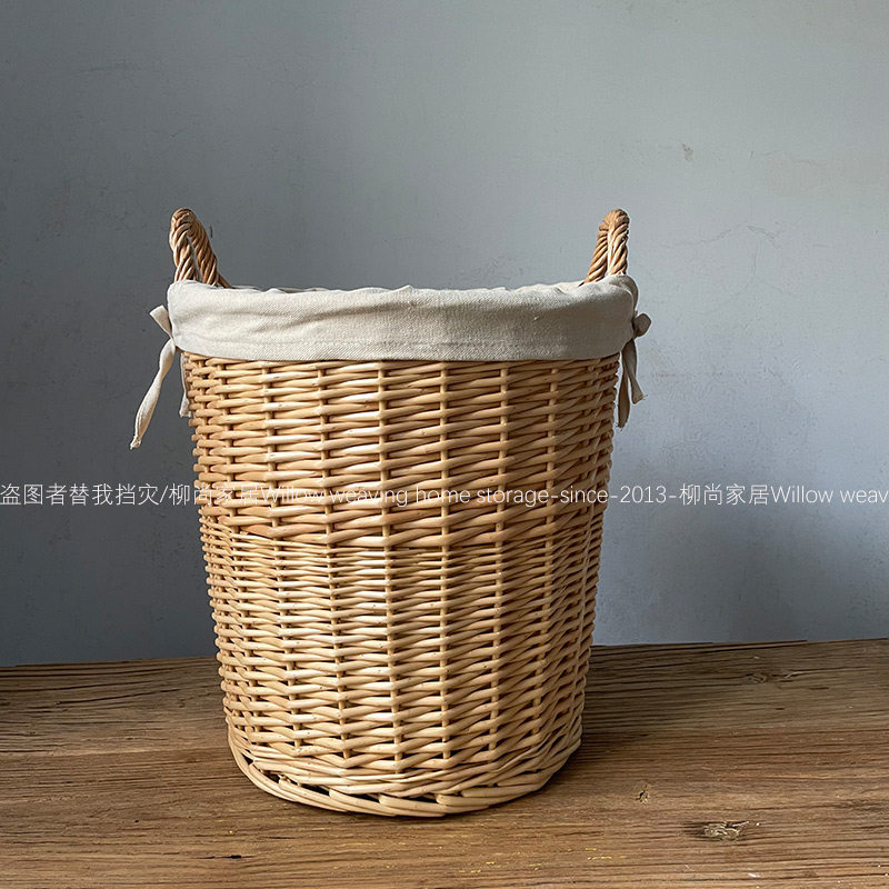 藤编脏衣篮脏衣桶手工编织圆形大号实用衣物卧室洗手间创意收纳篮,淘宝优惠券,粉丝福利购,淘宝优惠卷