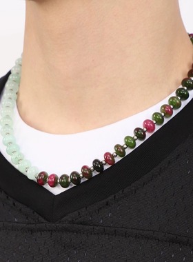 清浊新中式天然石串珠锁骨项链