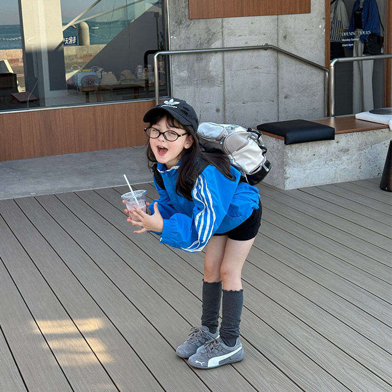 柒号童仓女大童时尚休闲百搭外套秋装新款儿童洋气运动上衣小风衣,淘宝优惠券,粉丝福利购,淘宝优惠卷