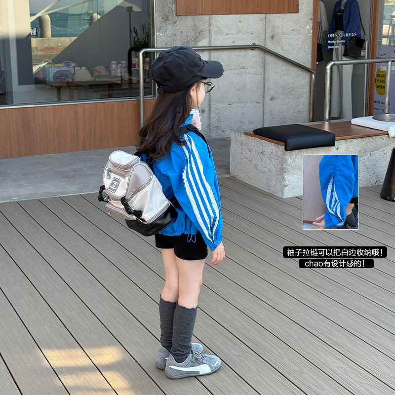 柒号童仓女大童时尚休闲百搭外套秋装新款儿童洋气运动上衣小风衣,淘宝优惠券,粉丝福利购,淘宝优惠卷