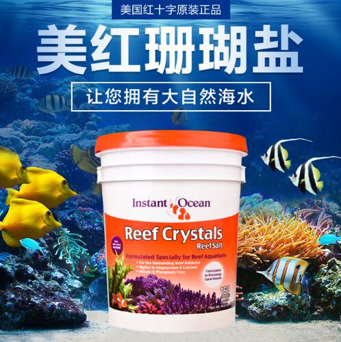 美红珊瑚盐小丑盐海盐鱼缸水族箱LPS软体海水寄居蟹美国红十字 - 图1