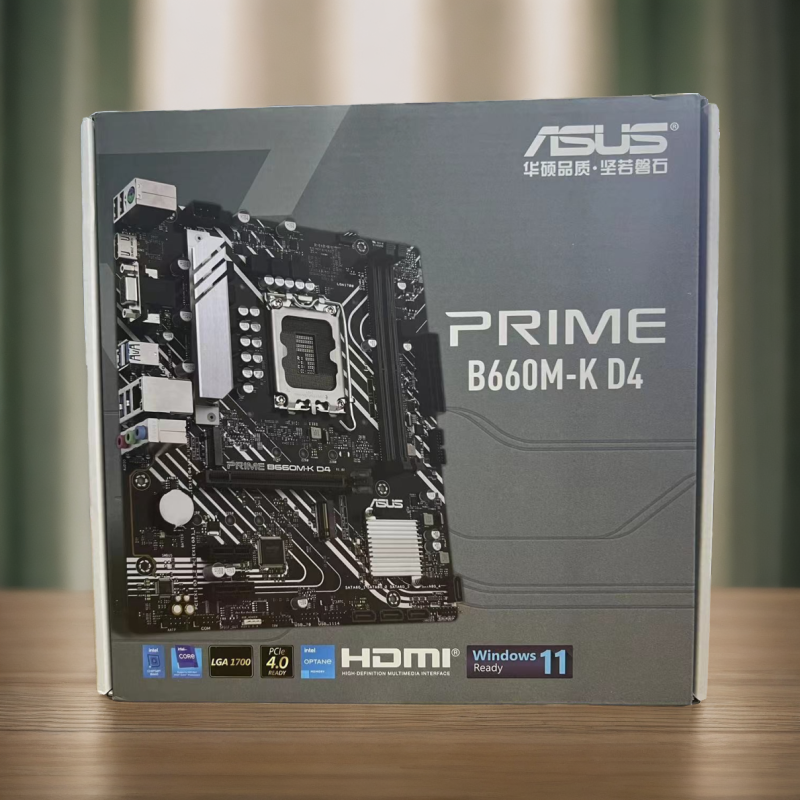 华硕PRIME H610M/B660M-K D4主板MATX入门级支持12400F板U套装-图0