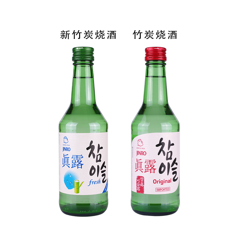 包邮韩国进口真露烧酒360ml*20瓶6种口味混合装原味果味低度清酒 - 图2