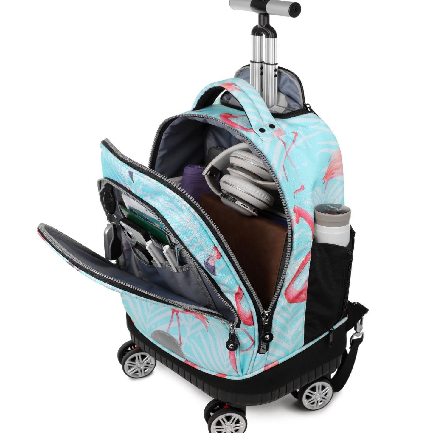 学生单拉杆书包万向轮可拉可背大容量双肩背包便携旅行箱出行旅游,淘宝优惠券,粉丝福利购,淘宝优惠卷