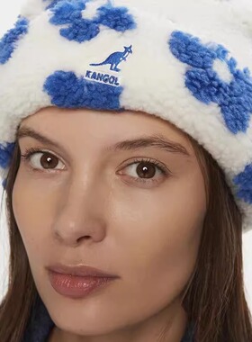 Kangol Floral Fleece Beanie秋冬毛绒瓜皮帽保暖包头护耳地主帽