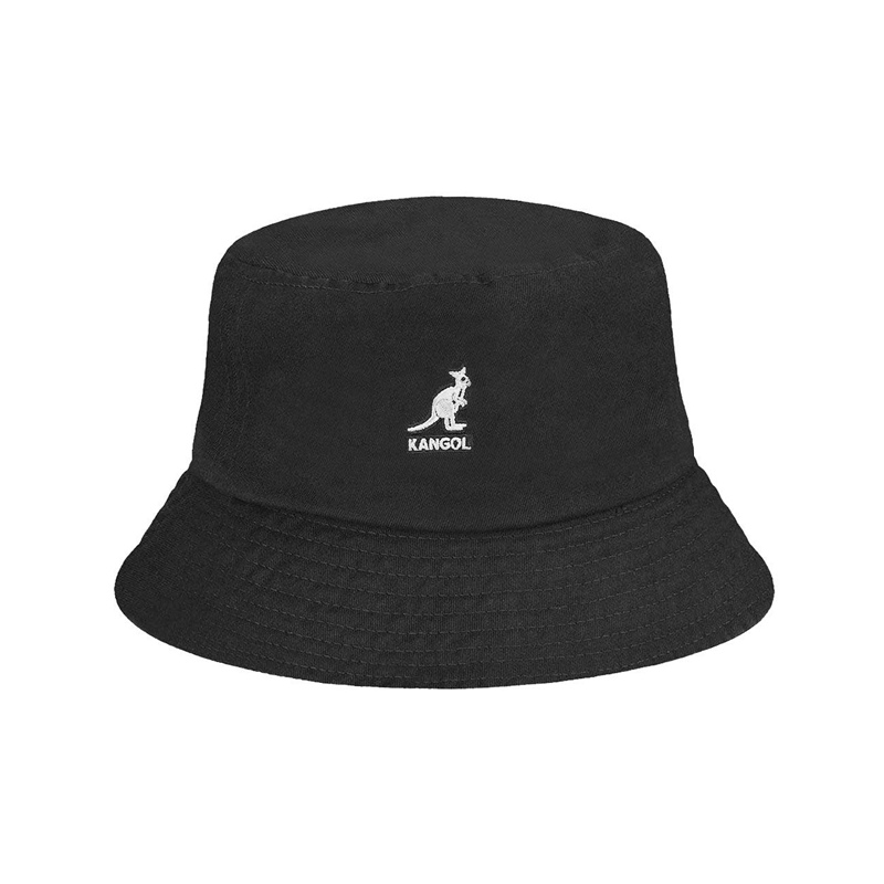 Kangol Washed Bucket Hat袋鼠王一博Lisa同款纯棉防晒平顶渔夫帽-图3