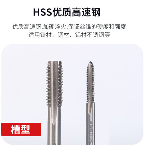成量美制丝锥1/4-20-28 5/16-18-24 3/8-16 1/2-13 UNC UNF 丝攻 - 图0