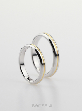 BLUEGLOW光环925纯银情侣对戒