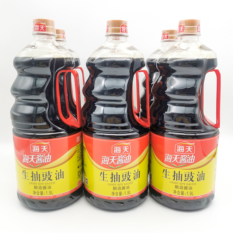 海天酱油海天生抽豉油1.9L桶装酿造黄豆酱油炒菜烹饪蒸鱼厨房调料-图0