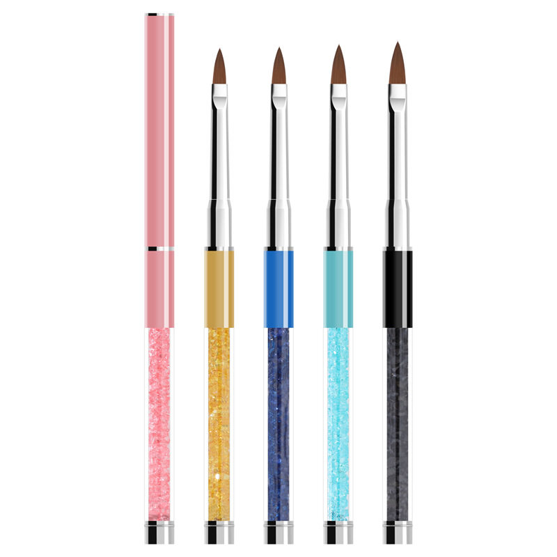 工厂直销5色金属杆带钻美甲水晶笔套装 美甲彩绘笔水晶笔5支装,淘宝优惠券,粉丝福利购,淘宝优惠卷