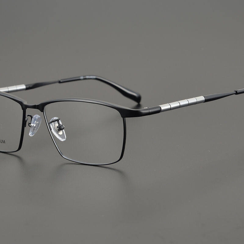 高级高档方形手工眼镜框描眉全框Z钛商务男款轻巧近视眼镜架大脸 - 图2
