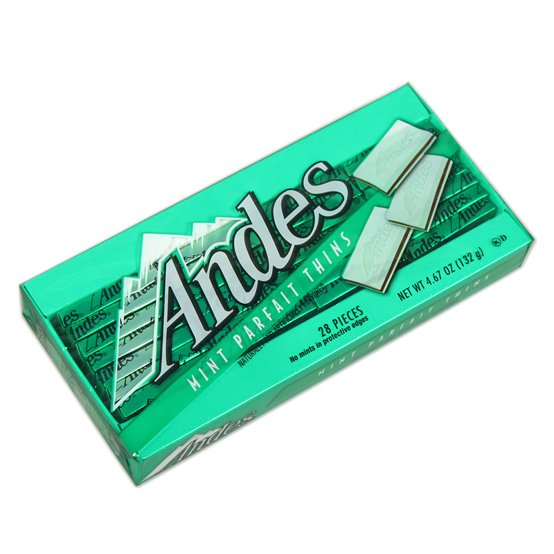 美国原装进口零食Andes安迪士薄荷夹心巧克力单双层软糖果盒装-图3