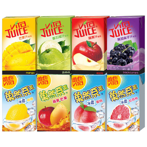 6盒装/香港进口饮料Vita/维他菓然系茶冰镇西柚柠檬葡萄果汁饮品 - 图3