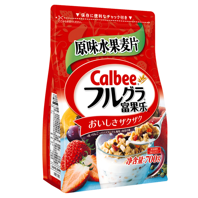 日本进口calbee卡乐比水果燕麦片早餐即食冲饮代餐干吃饱腹零食品 - 图3