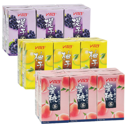 6盒装/香港进口饮料Vita/维他菓然系茶冰镇西柚柠檬葡萄果汁饮品 - 图2