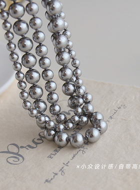 仿珍珠锁骨链女复古气质项链小众