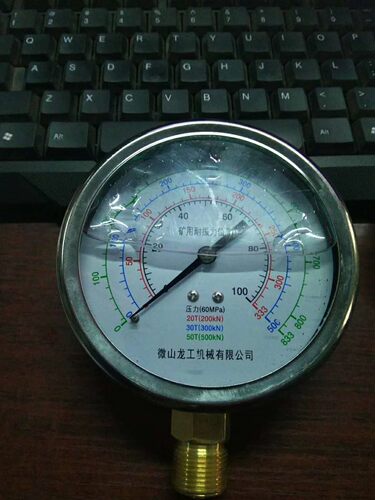龙工千牛压力表,双刻度压力表,80MPa/100MPa - 图1
