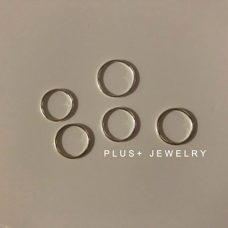 PLUS JEWELRY/回馈款925银素圈纯银戒指银饰细圈关节戒食指尾戒-图0