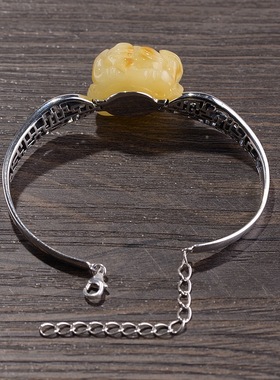 天然蜜蜡复古做旧民族风手环