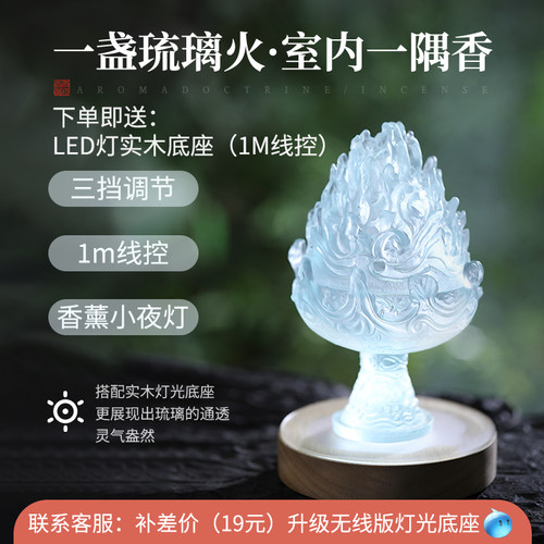 博山炉琉璃香炉家用室内博山香薰炉檀香水晶摆件沉香香道香篆套装 - 图0