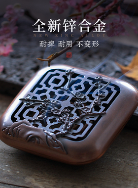 铜合金镂空迷你用具车载檀香炉