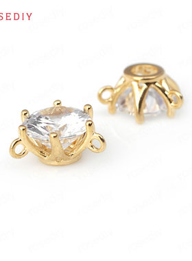 diy铜镀真金耳环头饰挂件吊坠