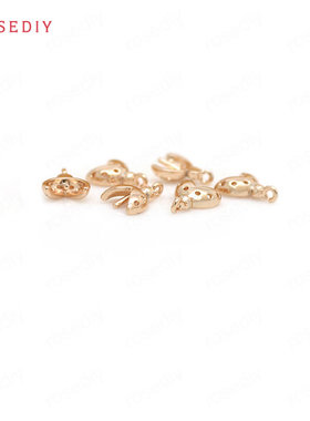 diy铜镀真金耳环头饰挂件项链