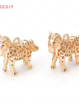 diy铜镀真金手链耳环头饰挂坠