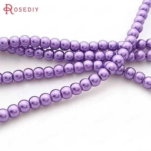 Бусины, аксессуар, стеклянные аксессуары из жемчуга, 4мм