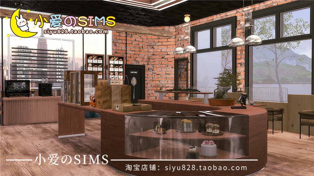 模拟人生4Sims4成品房屋社区咖啡店716#| 30x30 | -1.100版 - 图1