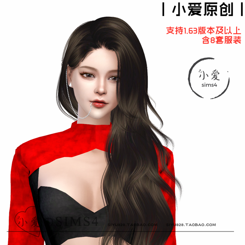 【小爱原创】模拟人生4sims4人物Mod小人含8套服装24#女娃-1.63 - 图0