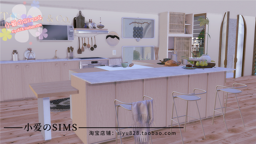 模拟人生4Sim4成品房屋mod海岛住宅582# | 3卧2卫 | 50x50 |-1.87 - 图2