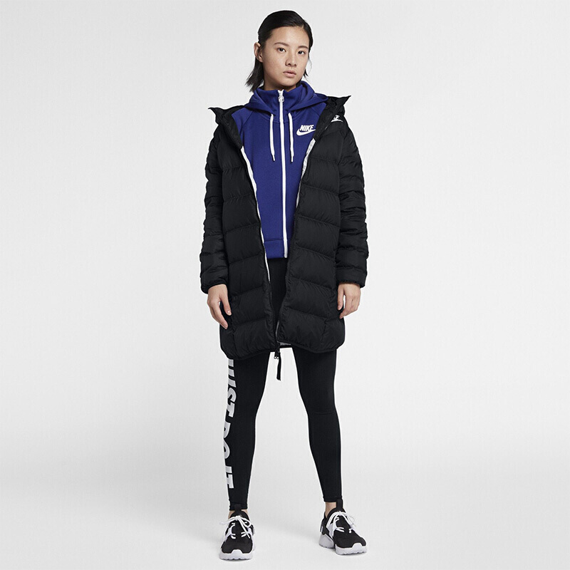 Nike耐克长款羽绒服女子冬款加厚运动服休闲保暖两面穿外套939441