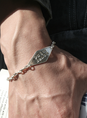 男女纯银欧美手工手链