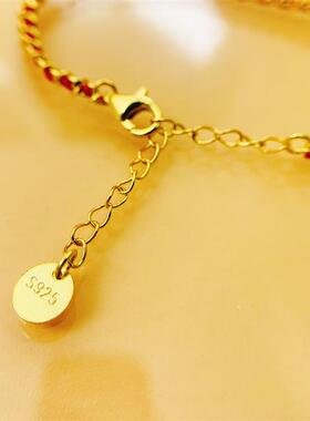 男女S925银欧美时尚个性红绳手链