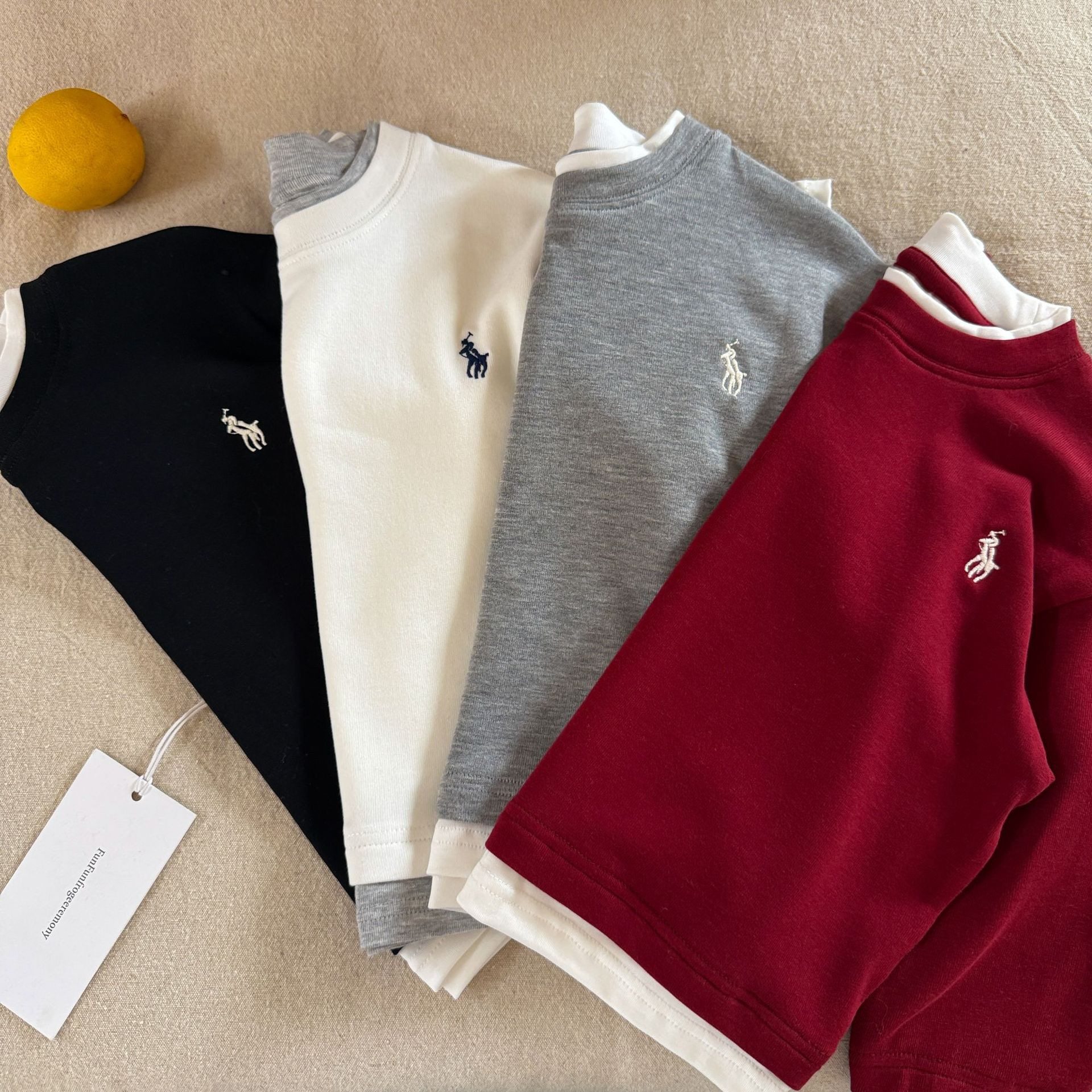 儿童T恤柔软秋冬2025新款男女童纯色上衣洋气宝宝纯棉打底衫弹力,淘宝优惠券,粉丝福利购,淘宝优惠卷