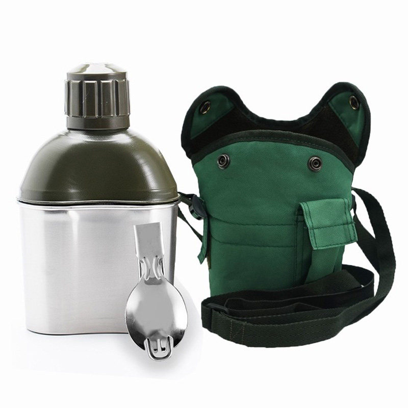 军迷不锈钢户外多功能保温水壶便携式军旅专用双层新式饭盒烧水壶,淘宝优惠券,粉丝福利购,淘宝优惠卷