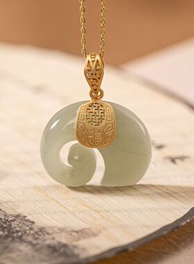 小象天然纯银民族风挂件项链吊坠