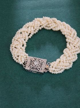 天然淡水真珍珠BABY珠小珠多层链编织奢华唯美项链手链套装配饰女