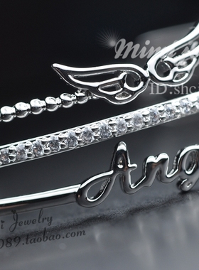 镀金微镶工艺天使翅膀ins手镯