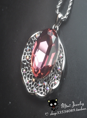 水晶短项链复古vintage荷塘夜色