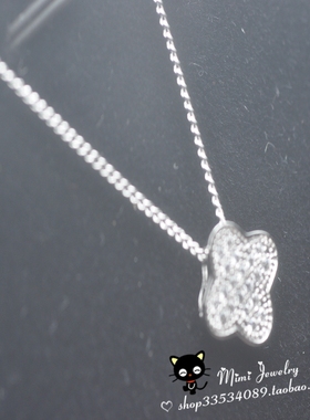 18K镀金幸运lucky四叶草短锁骨链