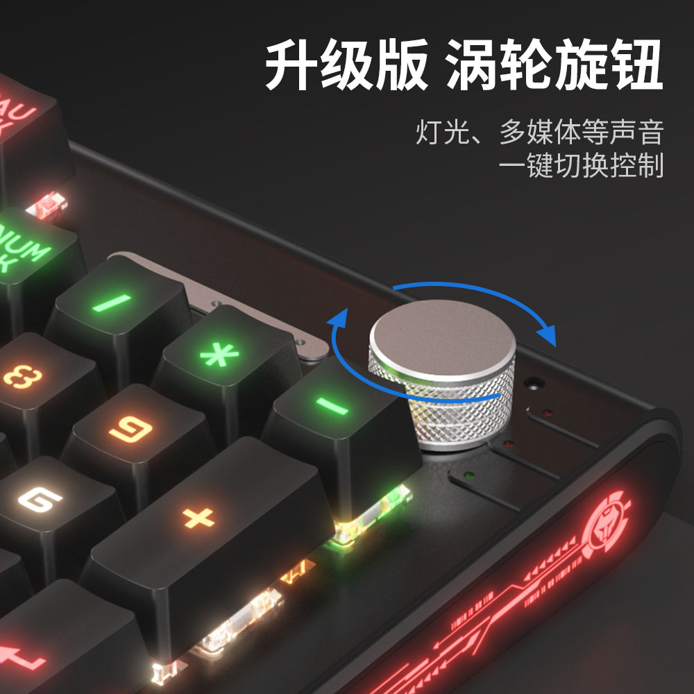 黑寡妇机械键盘鼠标套装电竞游戏专用青轴黑静音台式电脑有线外设 - 图0