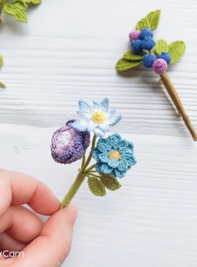钩针牵牛花蕾丝时尚饰品包邮