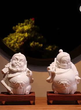 门神组合，禅意家居摆件