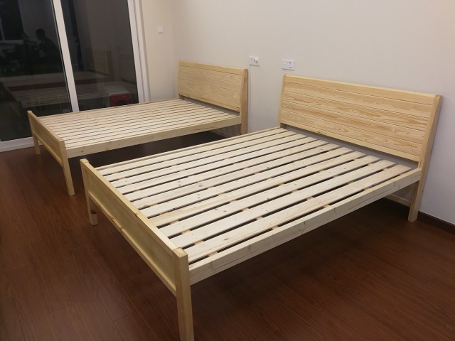 厂家直销松木床实木床组装床成人架子床出租房床 - 图1