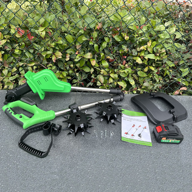 Wireless charging lawn mower, electric digging hoe, lithium battery hoe, all-in-one weeding machine, electric lawn mower, plowing the land