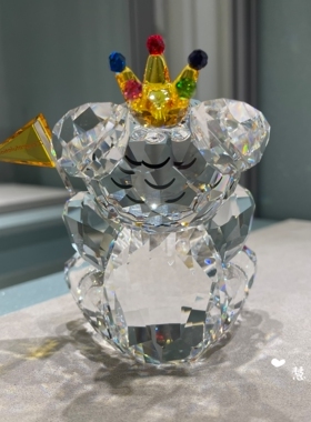 代购SWAROVSKI施华洛世奇 王冠小熊水晶摆件5492229