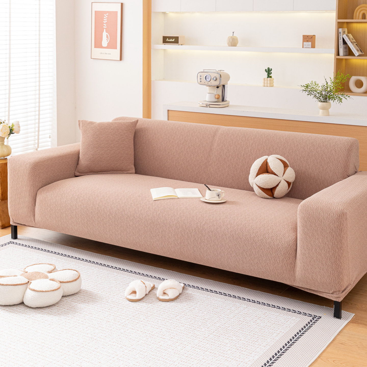 沙发套全包弹力套四季通用型新款奶油雪尼尔加厚防猫抓保护沙发罩,淘宝优惠券,粉丝福利购,淘宝优惠卷