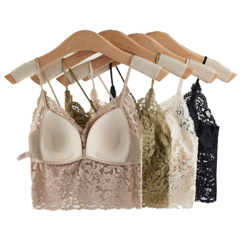 气质名媛蕾丝镂空吊带背心女带胸垫上托聚拢美背内衣内搭打底上衣,淘宝优惠券,粉丝福利购,淘宝优惠卷